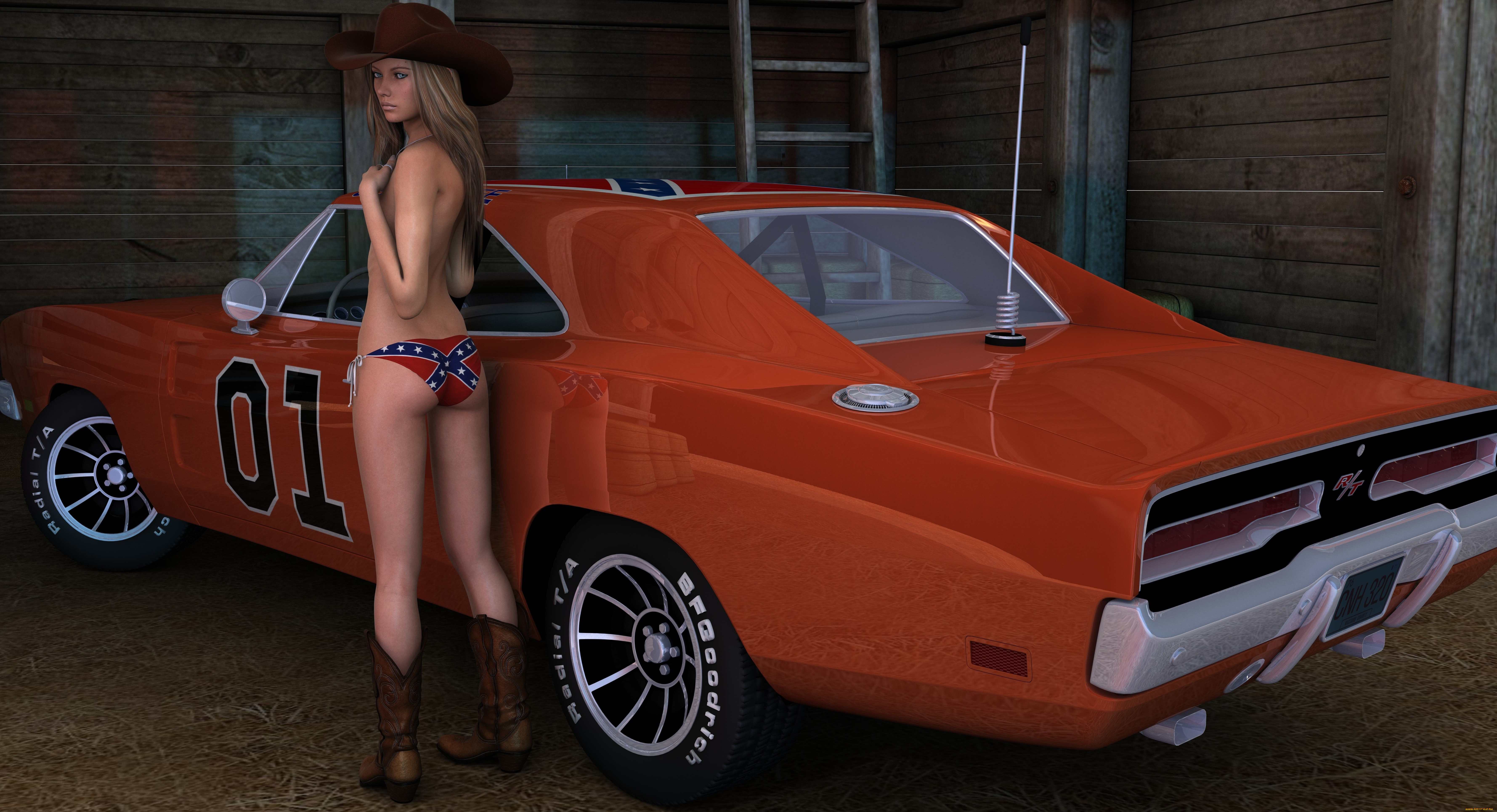 , 3d car&girl, , , , 